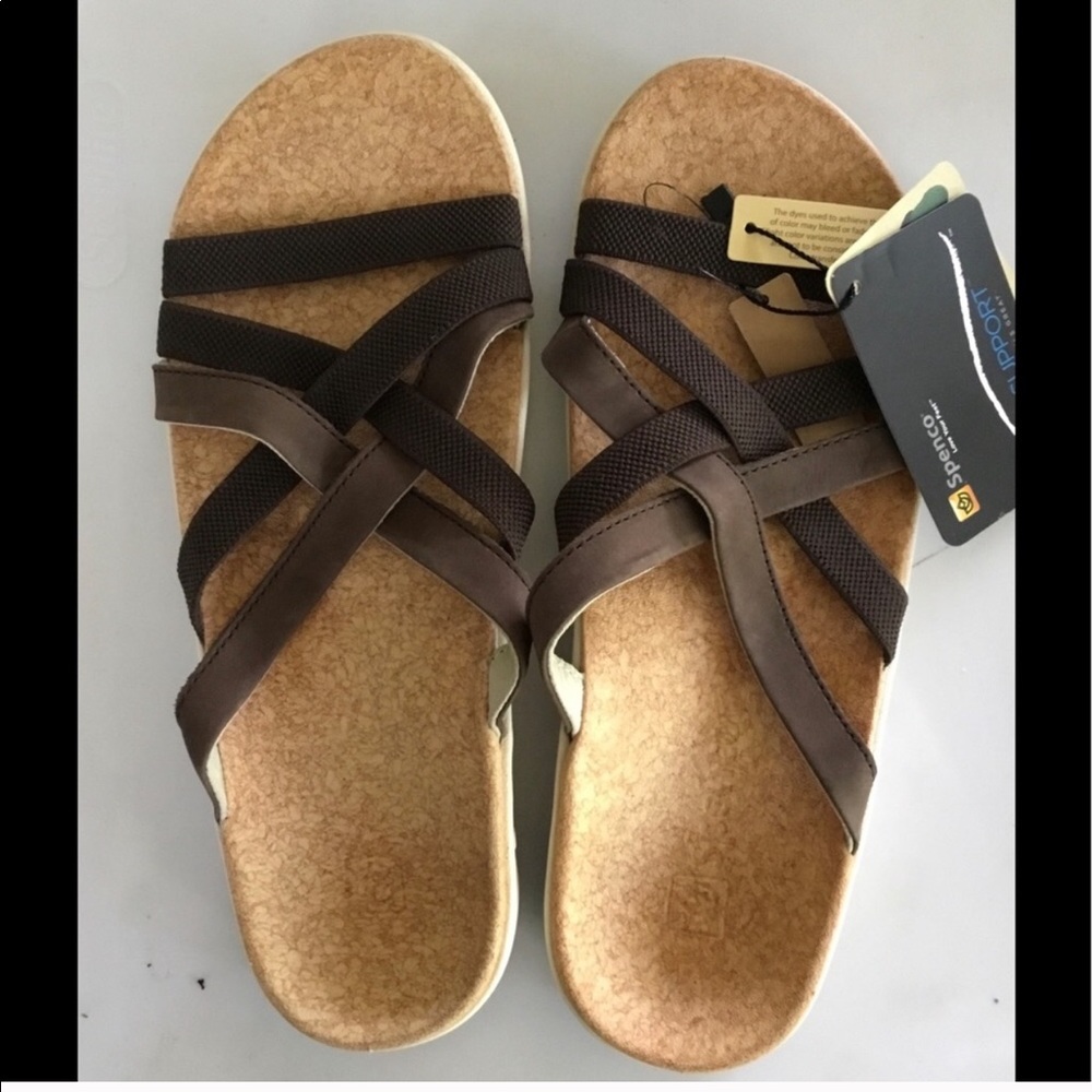 NWT SPENCO Total Support Brown Sandals